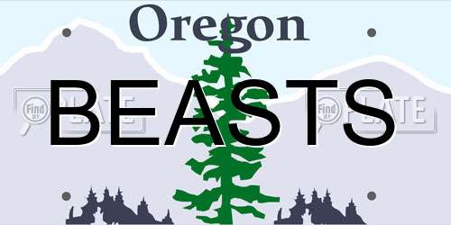 BEASTS Oregon License Plate