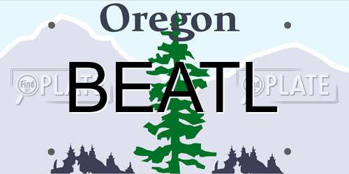 BEATL Oregon License Plate