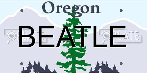 BEATLE Oregon License Plate