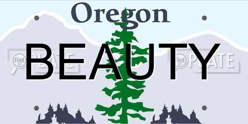 BEAUTY Oregon License Plate