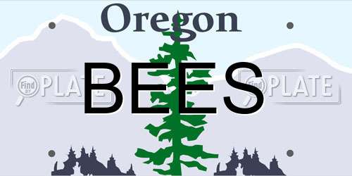 BEES Oregon License Plate