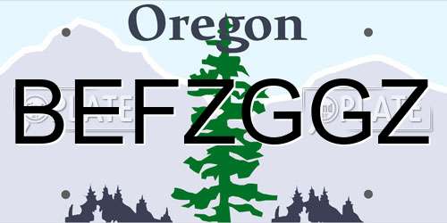 BEFZGGZ Oregon License Plate