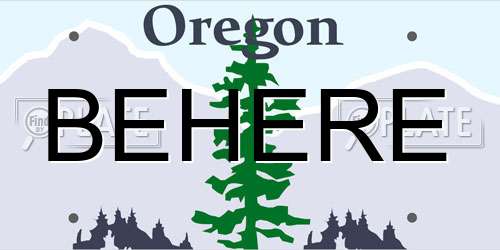 BEHERE Oregon License Plate
