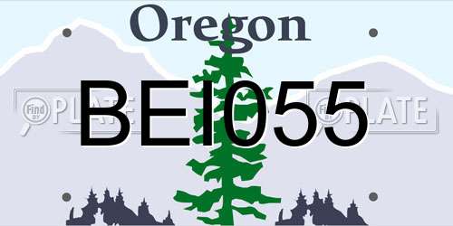 BEI055 Oregon License Plate