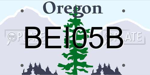 BEI05B Oregon License Plate