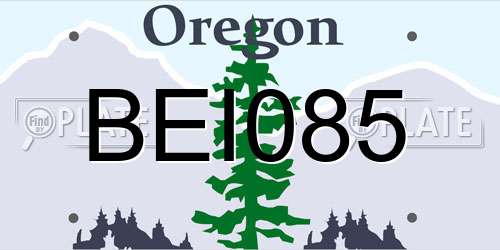 BEI085 Oregon License Plate