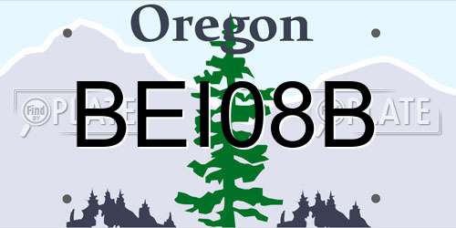 BEI08B Oregon License Plate