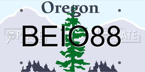 BEIO88 Oregon License Plate
