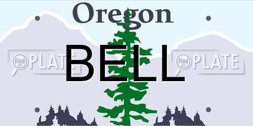 BELL Oregon License Plate