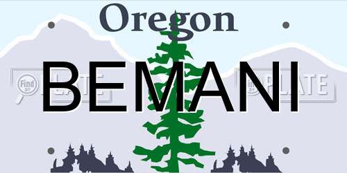 BEMANI Oregon License Plate