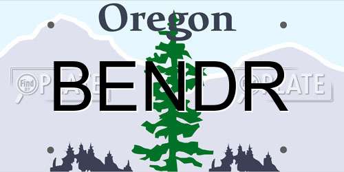 BENDR Oregon License Plate
