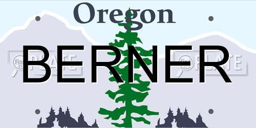 BERNER Oregon License Plate