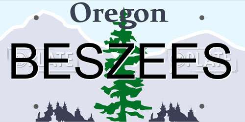 BESZEES Oregon License Plate