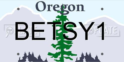 BETSY1 Oregon License Plate