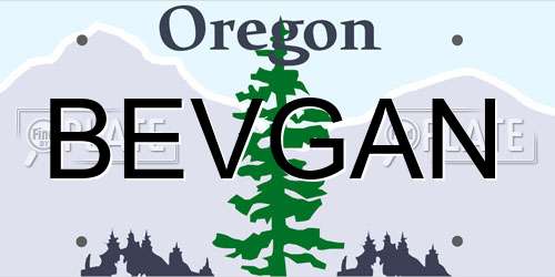 BEVGAN Oregon License Plate