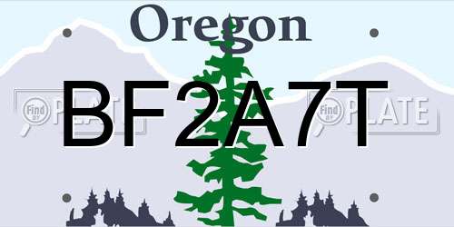 BF2A7T Oregon License Plate