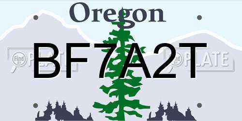 BF7A2T Oregon License Plate