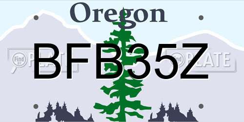 BFB35Z Oregon License Plate