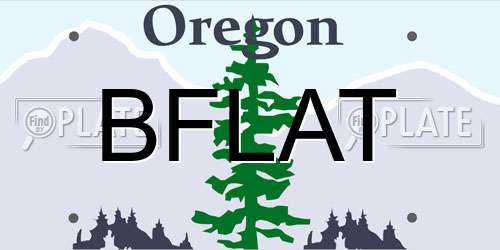 BFLAT Oregon License Plate