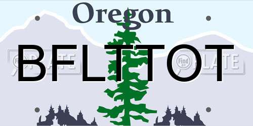 BFLTTOT Oregon License Plate