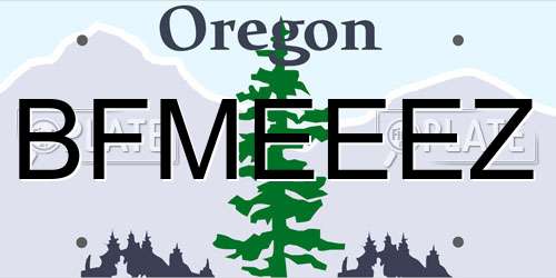 BFMEEEZ Oregon License Plate