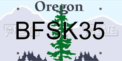 BFSK35 Oregon License Plate