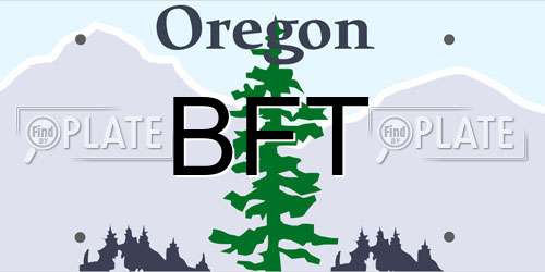 BFT Oregon License Plate