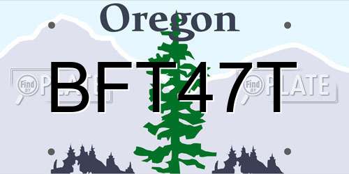 BFT47T Oregon License Plate