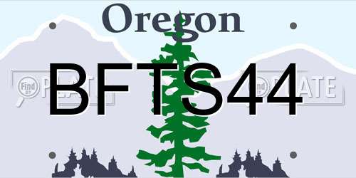 BFTS44 Oregon License Plate