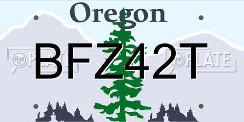BFZ42T Oregon License Plate