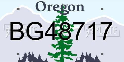 BG48717 Oregon License Plate