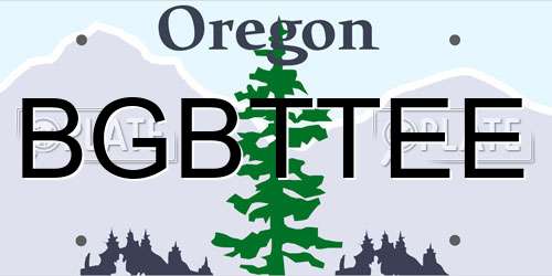 BGBTTEE Oregon License Plate