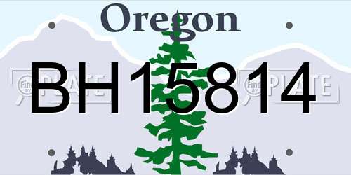 BH15814 Oregon License Plate