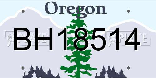 BH18514 Oregon License Plate