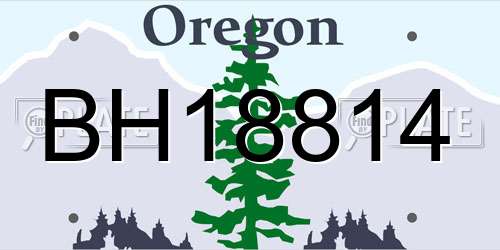 BH18814 Oregon License Plate