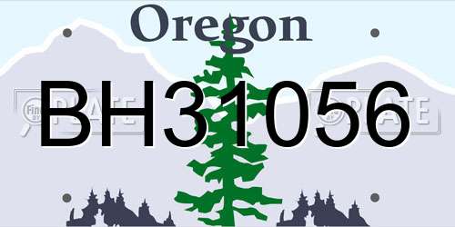 BH31056 Oregon License Plate
