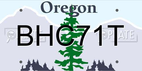 BHC71T Oregon License Plate