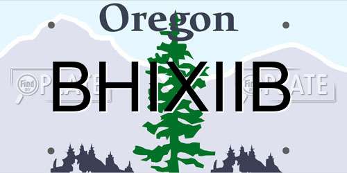 BHIXIIB Oregon License Plate