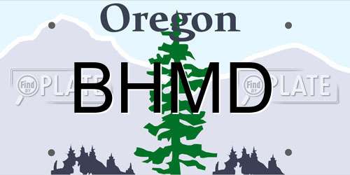BHMD Oregon License Plate