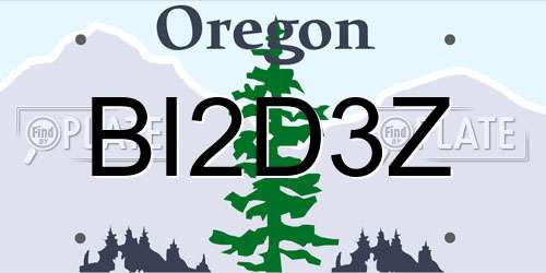 BI2D3Z Oregon License Plate