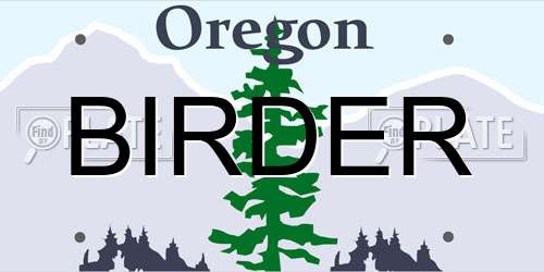 BIRDER Oregon License Plate