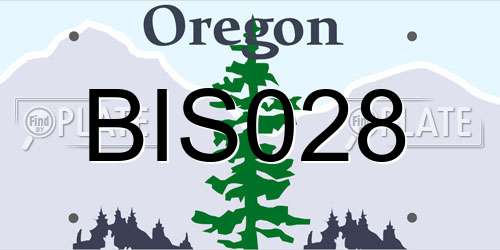 BIS028 Oregon License Plate