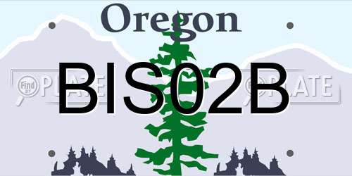 BIS02B Oregon License Plate