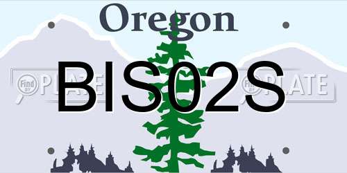 BIS02S Oregon License Plate