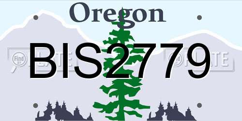 BIS2779 Oregon License Plate
