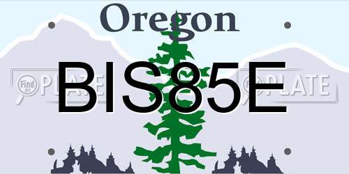 BIS85E Oregon License Plate