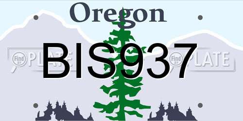 BIS937 Oregon License Plate