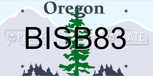 BISB83 Oregon License Plate