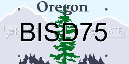 BISD75 Oregon License Plate