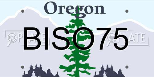 BISO75 Oregon License Plate